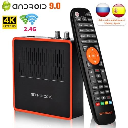 Android 9.0 GTNEDIA GT Combo Smart TV Box 4K 8K DVB-S2 T2 Cable 2G+16G Satellite Receiver Ccam Built In Wifi Ccam Set Top Box