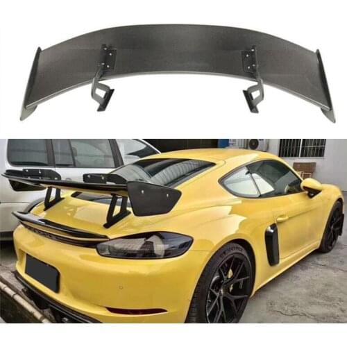 High Quality REAL CARBON FIBER REAR WING TRUNK LIP SPOILER FOR Porsche 718 987 997 998 981 911 BIG GT GT4 STYLE