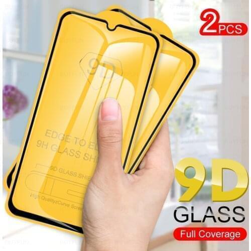 2Pcs 9D Full Glue Tempered Protective Glass For VIVO V20 Phone Screen Protector Glas For V21 Y20 Y30 Y31 Y11 V17 Neo Pro Se 2021