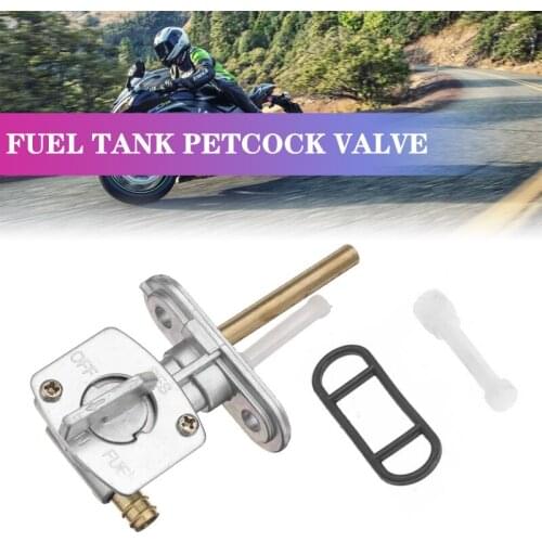 1SET Motorcycle Gas Fuel Tank Petcock Tap Valve Switch Pump For Kawasaki KDX200 KDX220 KDX250 Metal Plastic