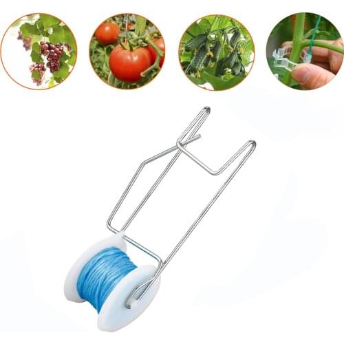 1Pack Tomato Trellis Roller Hooks With 15m Twine Tomato,plant, Greenhouse,flower Vine Twine Crop Trellis Kit Plant Roller Hook