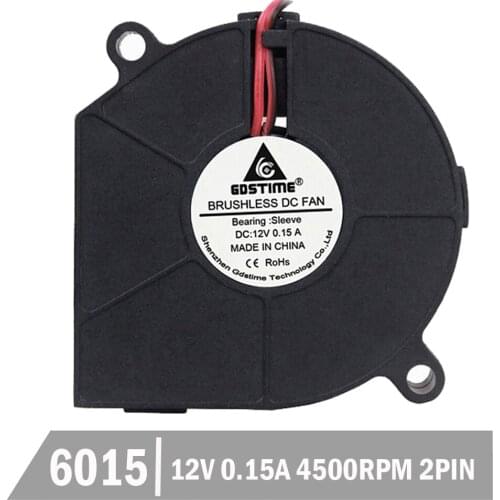 1000pcs 60mm x 15mm 60mm 6cm 6015 DC 12V 0.15A Blower Cooling Cooler Fan Plstic Small Blower Cooler