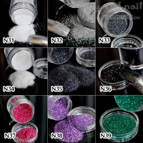 2020 fashion 16 models optional table toe nail art decoration shiny gloss UV powder