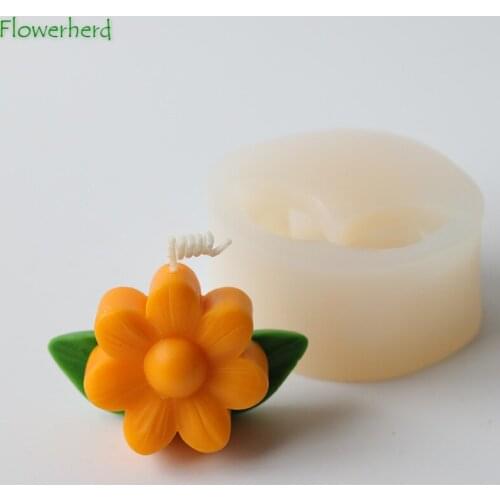 DIY Korean 3d Flower Candle Silicone Mold Cake Mold Baking Mold Cake Decorating Soap Mold Candle Making Supplies Chocolate Mold