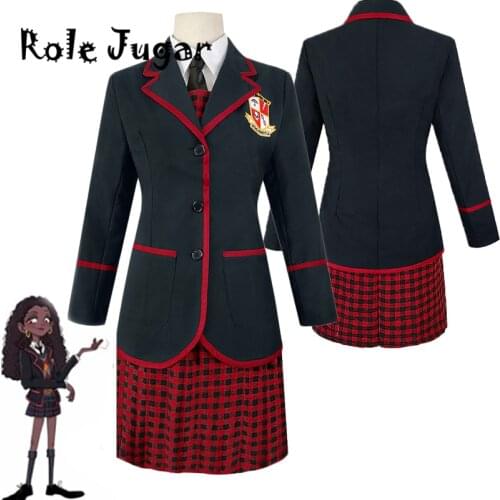 5pcs Woman School Uniform Anime The Umbrella Academy Cosplay Costume Full Set Halloween Stage Performance Clothing C145M27