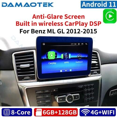 DamaoTek Android 10.0 9” 4+128GB central multimidia android for Mercedes Benz ML GL GLS GLE 2010-2018 radios para auto carplay