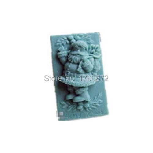 Free shipping Santa Claus Modelling soap mold silicone cake mold fondant chocolate mold handmade soap mold