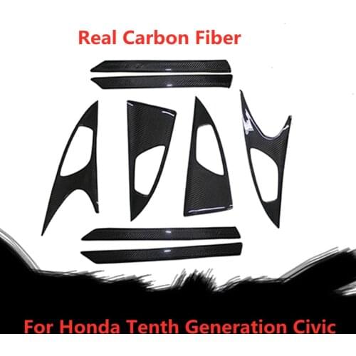 For Honda Tenth Generation Civic Interior Interior Upgrade Real Carbon Fiber Interior Modification Supplies
