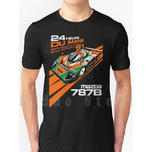 Mazda 787B T Shirt Diy Big Size 100% Cotton Mazda 787 24 Hours Of Le Mans Car Japan Car