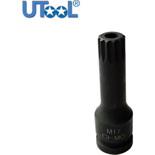 Cylinder Head Bolt Removal and Intallation Tool 1/2" DR.Impact Spline Bit Socket Set M17 78mm length