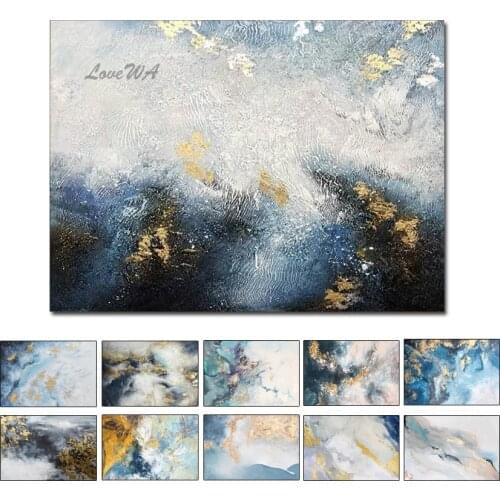 Gold Foil Texture Oil Painting Pure Handmade Canvas Wall Art Abstract Oil Paintings Artwork Canvas Carving For Living Room Decor