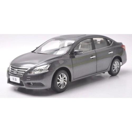 1:18 Diecast Model for Nissan Sylphy Gray Alloy Toy Car Miniature Collection Gifts Sentra
