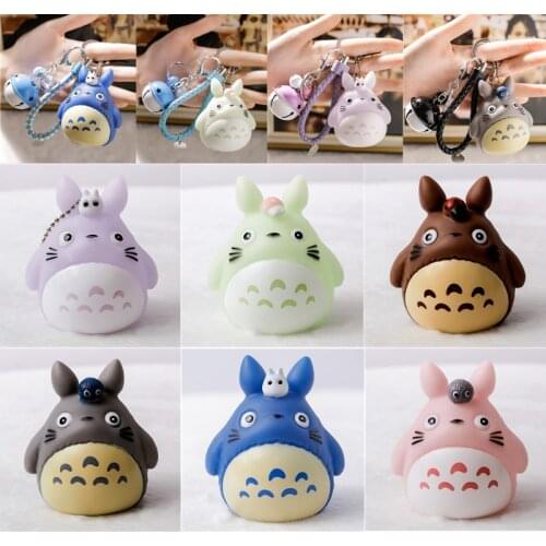 New Anime Cute Totoro Animal Toy Keyring For Men or Women Keychain Trinket Metal Car Bag Pendant Charm Birthday Gift Party Decor