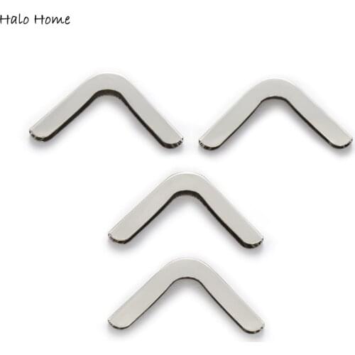 25 Piece Silver Tone Smooth Book Scrapbooking Metal Corner Protectors Jewelry Wood Box Albums Folders 43x30mm(1 5/8"x1 1/8")