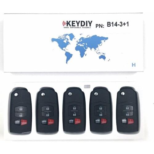 5pcs KEYDIY KD900 B Series Remote Control KD B14-3+1 Key for KD900+ Key Programmer URG200 Machine