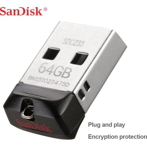 Sandisk USB Flash Drive Encryption Mini Car USB Stick 16GB 32GB 64GB Memory Stick Pen Drives Support Official Verification