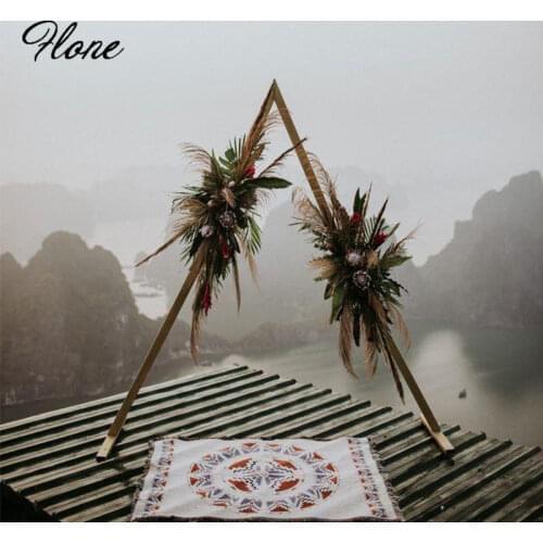 Wedding arch wrought iron triangle arch wedding decoration flower arch wedding backdrop geometric arch party stage decor