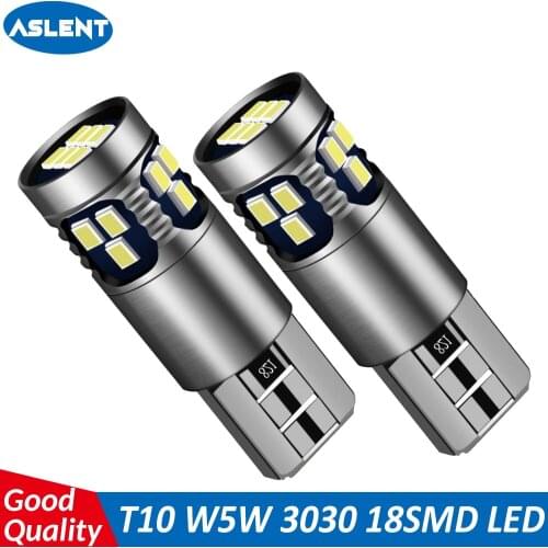 ASLENT T10 W5W Super Bright LED Auto Wedge Parking Bulbs Canbus No Error Interior Reading Dome Lamp WY5W Car Turn Side Light 12v
