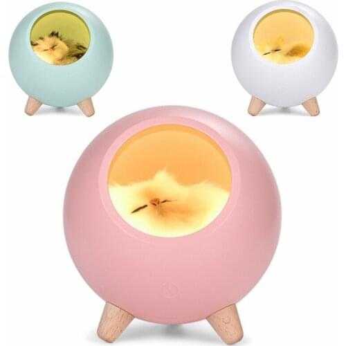 LED Cat light USB touch night light bionic cat smart dimming atmosphere lamp living room bedroom decoration lamps holiday gift