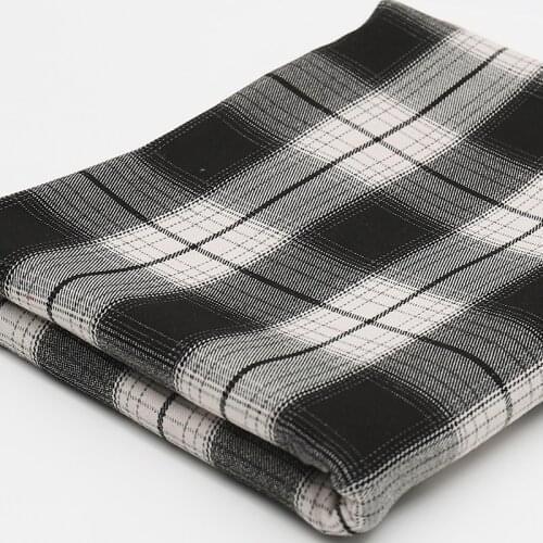 155cmx50cm polyester cotton twill check cloth yarn dyed Scottish Plaid fabric for clothes garment bags trousers Shirt and skirt