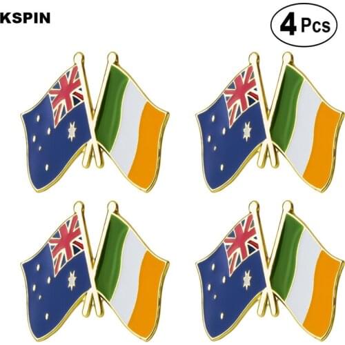 Australia Ireland Friendship Flag Pin Lapel Pin Badge Brooch Icons 4pcs
