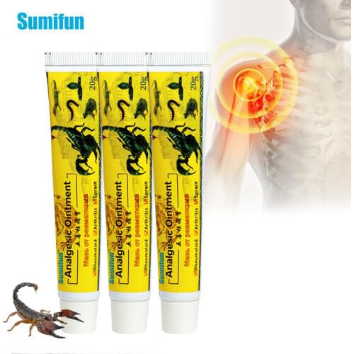 Sumifun 20g Scorpion Ointment Herbal Analgesic Cream Joint Swelling Pain Relief Muscle Aches Sprain Joint Aches Medical Plaster
