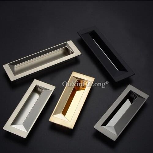 Luxury 10PCS European Recessed Sliding Door Handles Hidden Invisible Cupboard Wardrobe Cabinet Pulls Handles Furniture Hardware