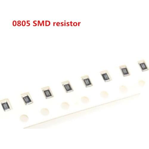 100pcs 0805 5% 1/8W SMD chip resistor 0R ~ 10M 0 1R 10R 100R 220R 330R 470R 1K 4.7K 10K 47K 100K 1M 10M 0 1 10 100 330 470 ohm