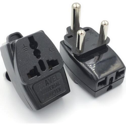 2 in 1 Type M Large 15 amp BS 546, 2 Port Multi Outlet Black Color 1 TO 3 EU AU USA PLUG 16A South Africa Travel Adapte 250V 16A