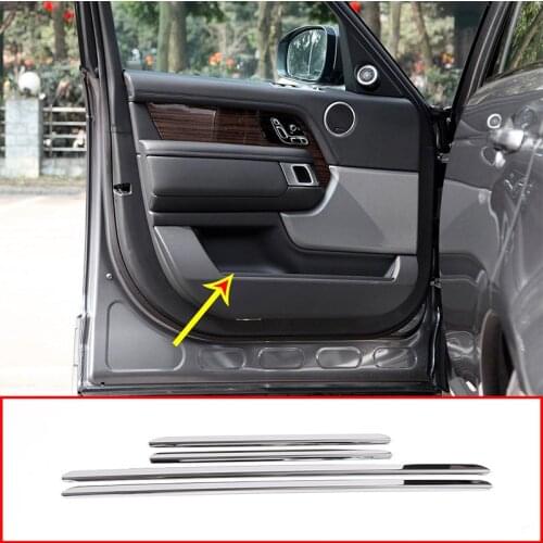 4pcs For Land rover Range Rover Vogue 2018 Car Stainless Steel Chrome Interior Door Decoration Strips Trim
