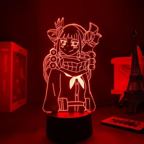 Anime 3D Lamp My Hero Academia Himiko Toga Led Night Light for Bedroom Decor Gift