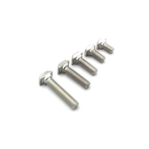 M6X20 500 Pieces Hammer Head T Bolt Screw Nickel Plated For 3030 series 30 X30 Aluminum Profile