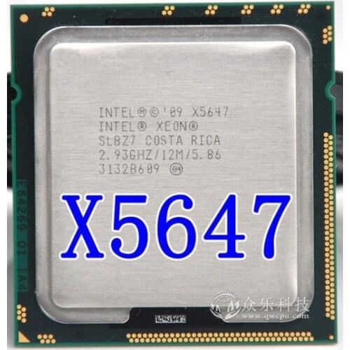 Intel Xeon X5647 x5647 CPU processor 2.93GHz LGA1366 12MB L3 130W Cache Quad Core server CPU Free Shipping