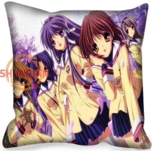 Ymo&58 Custom cartoon Clannad Decorative Pillowcase Square Zipper Print Throw Pillowcase Cover More Size H0301#58