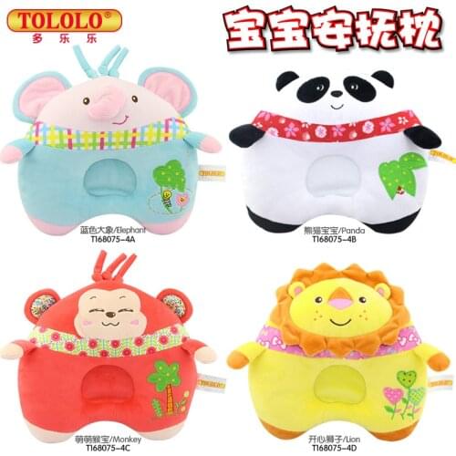 0-3 Year Baby Shape Kids Pillow Cartoon Elephant Panda Monkey Lion