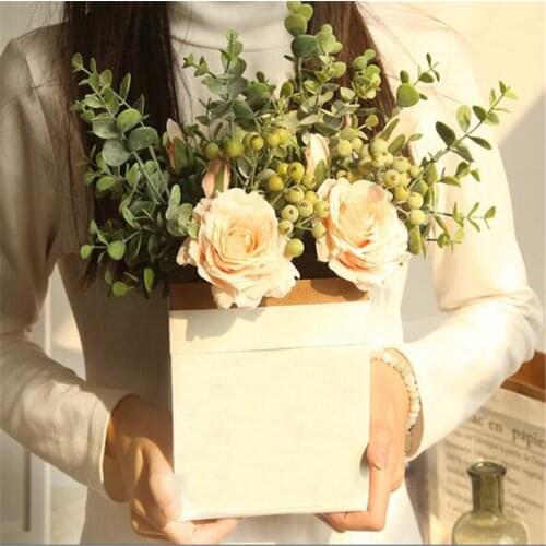 DIY Party Decoration Vintage Silk Artificial Flowers Small Rose Wedding Fake Flowers Festival Supplies Home Decor Bouquet