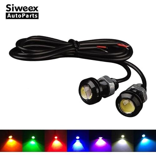 2 Pcs 9W 18mm Eagle Eye LED daytime running light Daytime Reverse Parking Signal White Bulb car styling light source bulb