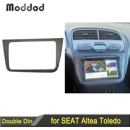 Double 2 Din Fascia for Seat Altea LHD Radio Stereo Panel Dash Mounting Installation Trim Face Frame Bezel
