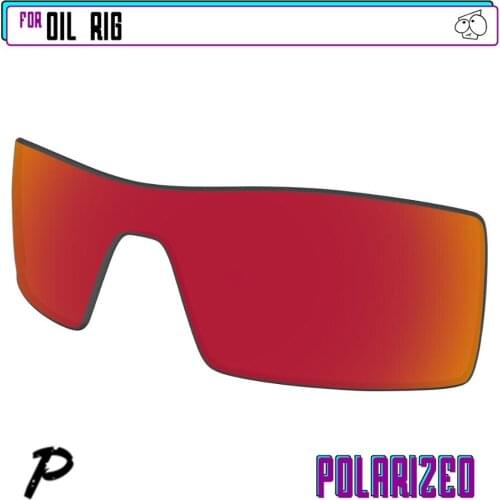 EZReplace Polarized Replacement Lenses for - Oakley Oil Rig Sunglasses - Red P