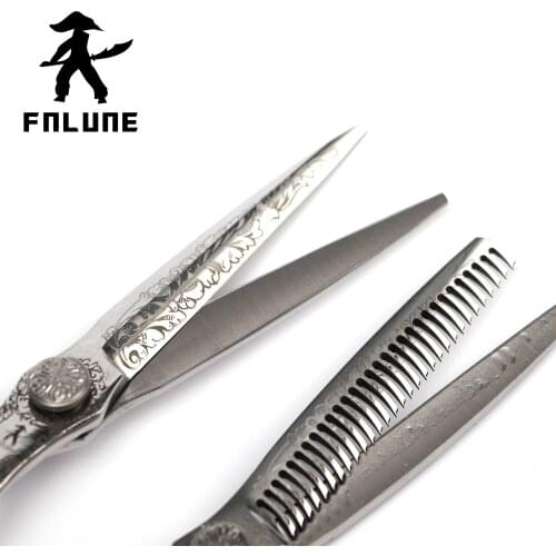 Fnlune 6 VG-10 Professional Hairdressing Scissors Salon Barber Accessories Haircut Machine Thinning Shear HairdresserS Scissors