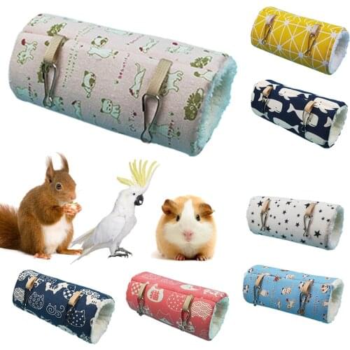 Hamster Cage Ferret Tunnel Hammock For Rat Warm Hamster Tube Toy Hanging Bed Cage For Hamster Rabbit Guinea Pig Small Animals