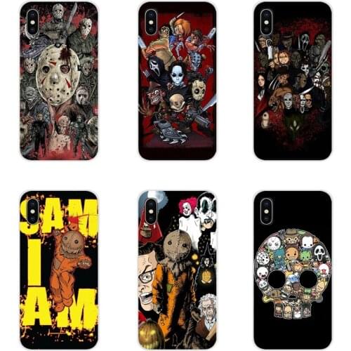 For Xiaomi Mi4 Mi5 Mi5S Mi6 Mi A1 A2 5X 6X 8 9 Lite SE Pro Mi Max Mix 2 3 2S movie Horror icons Flexible Mobile Phone Shell Case