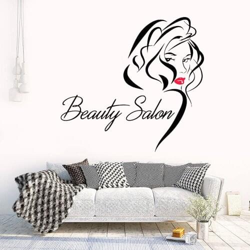 Beauty Salon Hairstylists Barber Shop Art Wall Sticker Decal Stickers Mural Wall Vinyl Decals Removable FK-3
