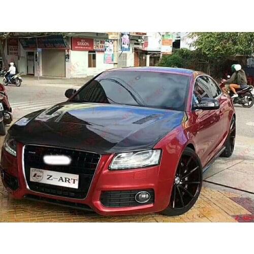 Z-ART carbon fiber engine bonnet for Audi A5 2008-2012 Carbon fiber engine cover for Audi A5 B8 carbon fiber engine hood