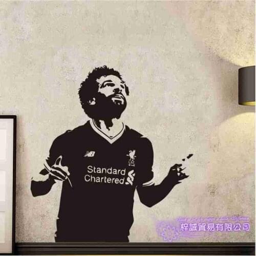 Mohamed SalahFootball Player Sticker Sports Decor Helmets Kids Room Decoration Posters Vinyl Soccer Car Decal Wall Decals