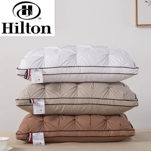 Soft White Goose Feather Down Pillow Sleep Pillow Pillows For Sleeping Kussens Almohada Cervical Oreiller Pour Le Lit Poduszkap