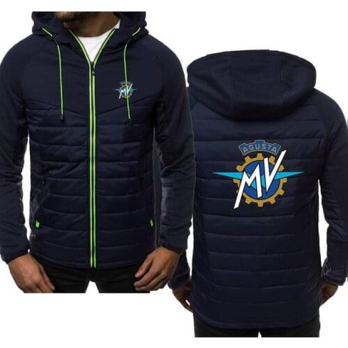 New Fashion MV Agusta Motorcycle Logo Hoody Spliced Jacket Men Spring Autumn Hoodies Casual Coat Hooded Fleece Sport Zipper Tops