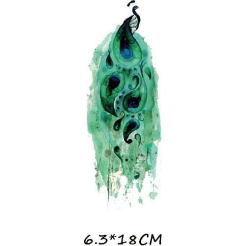 Peacock Bird Patches Iron On Appliques T-shirt Dress Washable Heat Transfer Stripe Stickers Clothes DIY Applique Iron-on Patch