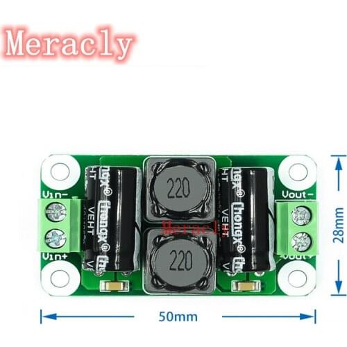 0-50V 4A DC power supply filter board Class D power amplifier Interference suppression board car EMI Industrial control panel a