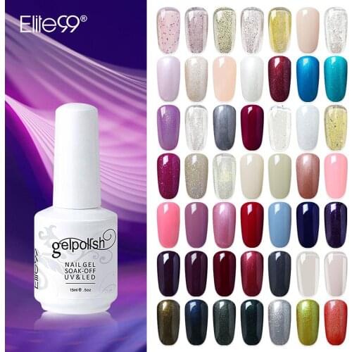 Elite99 15ml Shimmer Glitter UV Gel Polish Semi Permanent Gel Nail Polish For Manicure Soak Off Nail Art Hybrid Varnish Lacquer